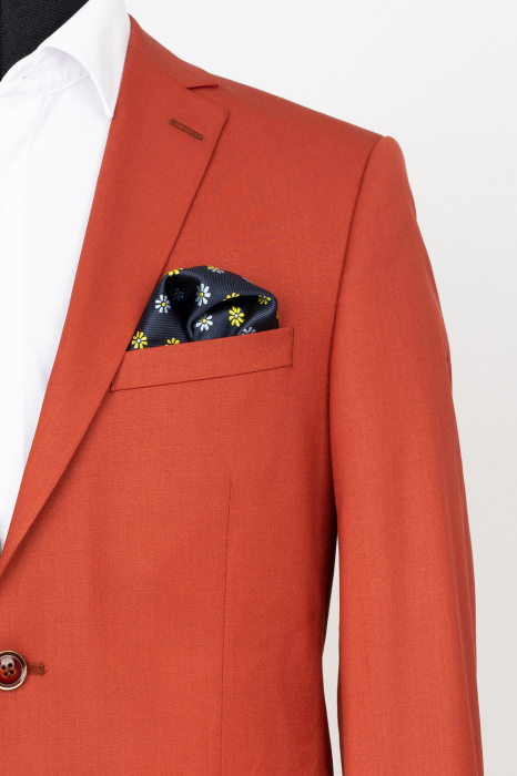 Sacou slim-caramiziu [2]