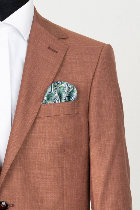 Sacou slim fit caramiziu [2]