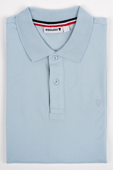 Tricou polo barbati slim fit bleu [2]