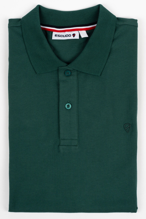 Tricou polo barbati slim fit verde [2]