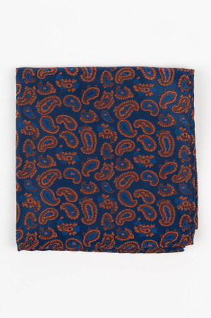 Batista bleumarin cu paisley caramiziu [1]