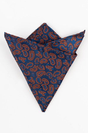 Batista bleumarin cu paisley caramiziu [0]