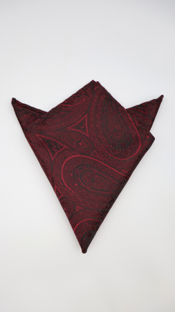 ACCESORII - Batista bordo închis cu paisley negru