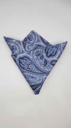 CURELE - Batista cu model paisley albastru deschis & bleumarin