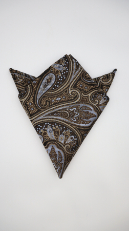 BATISTE - Batista cu model paisley maro închis, bej și accente bleu