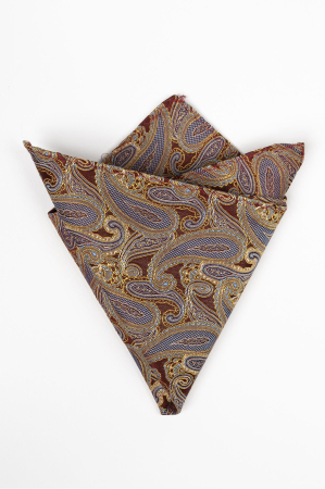 Batista matase naturala maro cu imprimeu floral galben [0]