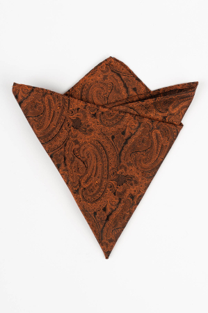 Batista matase naturala neagra cu imprimeu caramiziu [0]