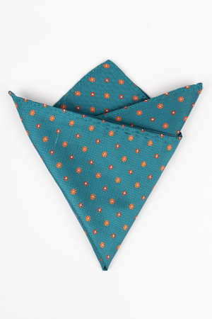 Batista verde  cu imprimeu floral portocaliu si rosu [0]