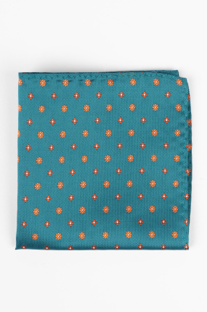 Batista verde  cu imprimeu floral portocaliu si rosu [1]