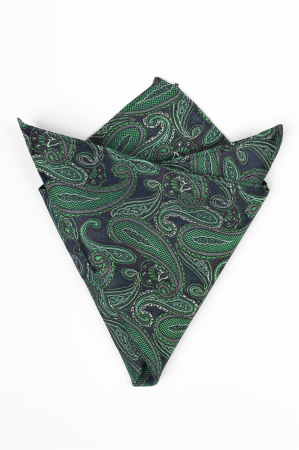 Batista verde din matase cu model paisley [0]