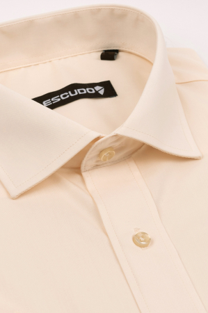 CLASICE - Camasa 2XL bej regular fit  cu maneca scurta