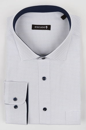 Camasa alba 2XL cu buline mici [0]