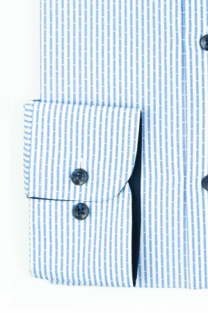 Camasa alba cu dungi albastre slim fit [2]