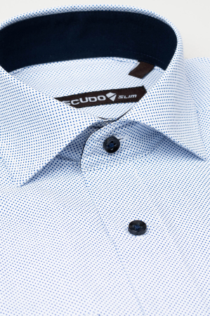 Camasa alba cu picouri bleumarin XS [2]