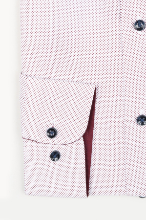 Camasa alba cu picouri visinii slim fit XS [2]