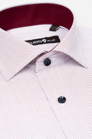 Camasa alba cu picouri visinii slim fit XS [1]