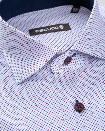 Camasa alba regular fit cu imprimeuri colorate [1]