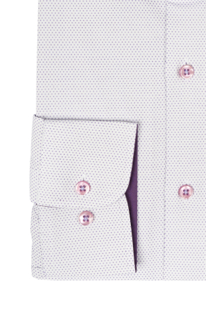 Camasa alba slim cu picouri mov [1]
