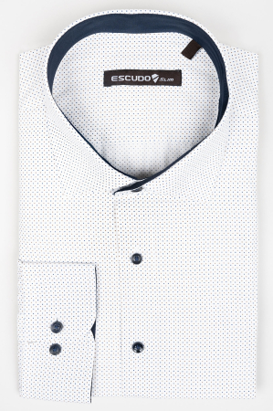 IMPRIMEURI - Camasa alba slim fit 2XL cu buline