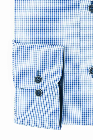 Camasa alba slim fit cu carouri bleumarin [2]