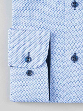 Camasa alba slim fit cu romburi bleumarin [4]