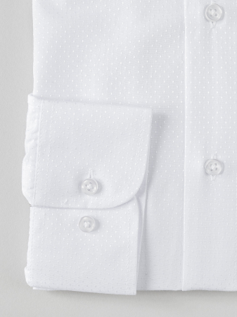 Camasa barbati alba slim fit cu picouri [2]