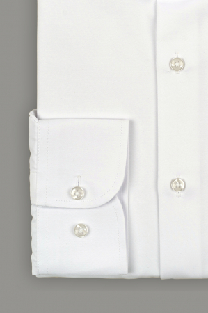CLASICE - Camasa barbati alba slim fit - guler tunica