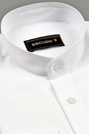 Camasa barbati alba slim fit - guler tunica [2]