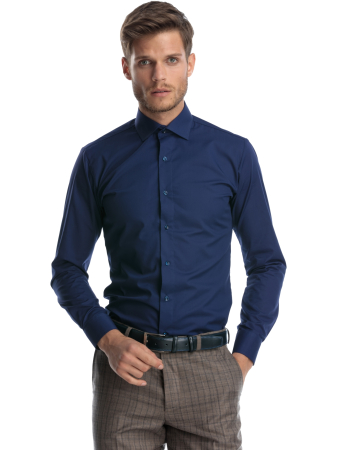 Camasa barbati bleumarin slim fit [0]