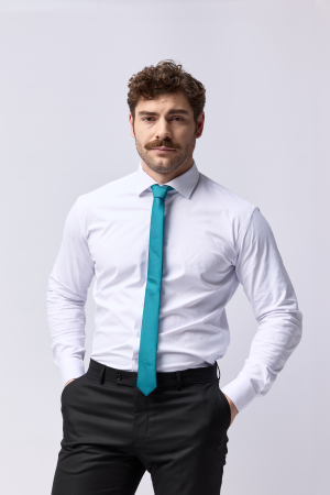 Camasa barbati inalti slim fit alba CONFORT - TALL