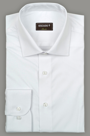 CAMASI CLASICE - Camasa barbati slim fit alba cu BAMBUS
