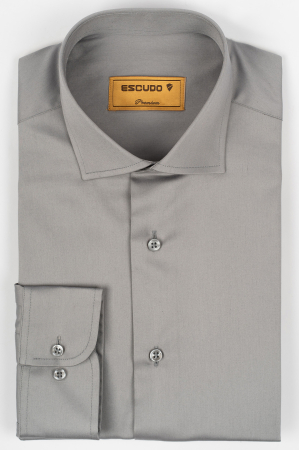 CAMASI CLASICE - Camasa barbati regular fit gri PREMIUM