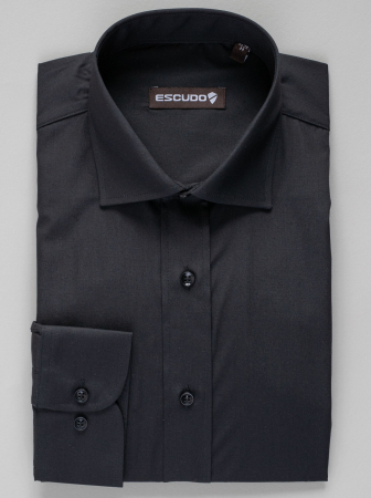 CLASICE - Camasa barbati slim fit neagra cu lycra