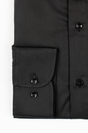 Camasa barbati regular fit neagra PLATINUM-EASY CARE