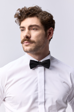 Camasa barbati regular fit  ocazie alba cu guler pentru papion