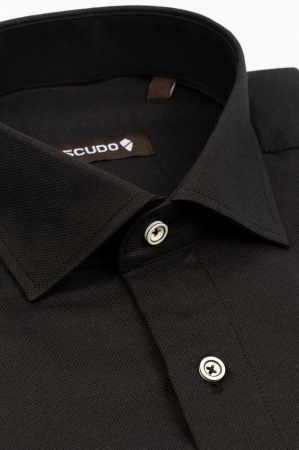 Camasa barbati regular neagra Oxford [2]
