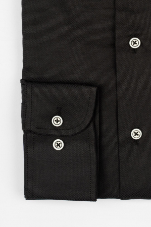 CAMASI - Camasa barbati regular neagra Oxford 2XL
