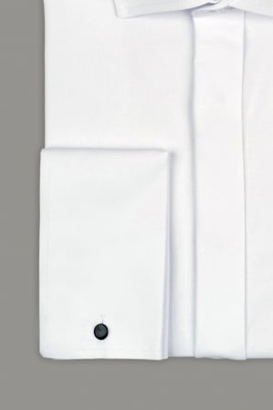 CAMASI - Camasa barbati slim fit alba cu mansete pentru butoni si nasturi ascunsi - CONFORT