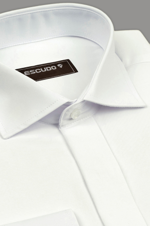 Camasa barbati slim fit alba cu nasturi ascunsi [2]