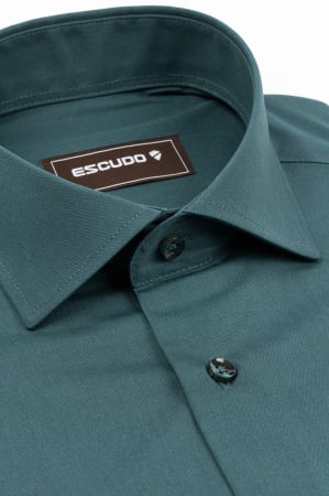 Camasa barbati slim fit verde-închis [2]