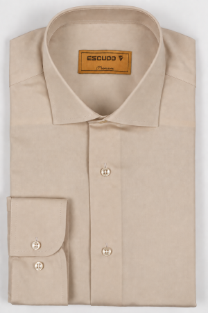 CAMASI CLASICE - Camasa barbati slim fit bej PREMIUM