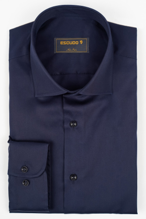 CAMASI CLASICE - Camasa barbati slim fit bleumarin NON IRON