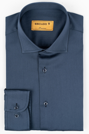 CAMASI MARIMI SPECIALE - Camasa barbati slim fit bleumarin PREMIUM - 2XL
