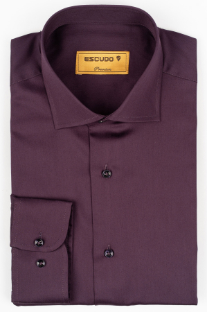 CAMASI CLASICE - Camasa barbati slim fit mov inchis PREMIUM