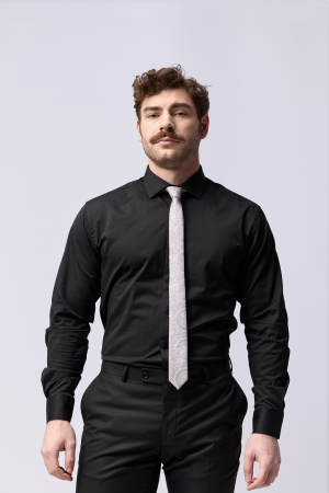 Camasa barbati regular fit neagra CONFORT