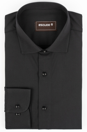 Camasa barbati regular fit neagra CONFORT