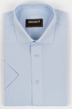 CLASICE - Camasa bleu 2XL-4XL maneca scurta regular fit