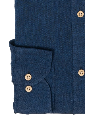 Camasa casual barbati regular fit din in bleumarin [2]