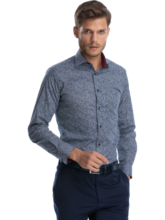 IMPRIMEURI - Camasa casual cu imprimeuri slim fit