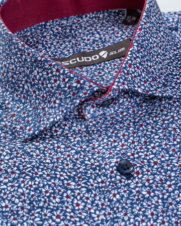 Camasa casual cu imprimeuri slim fit [2]